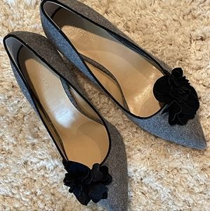 Ann Taylor Gray with Black flower